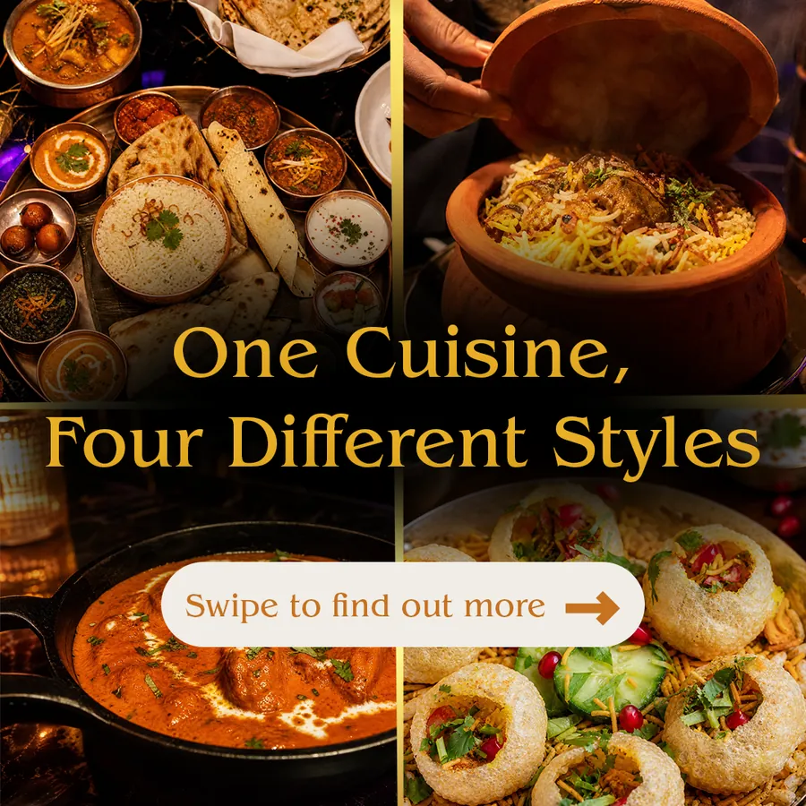Menu-variety ad: One cuisine, four styles