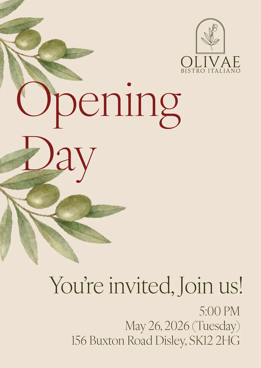 Opening Day invite and RSVP card