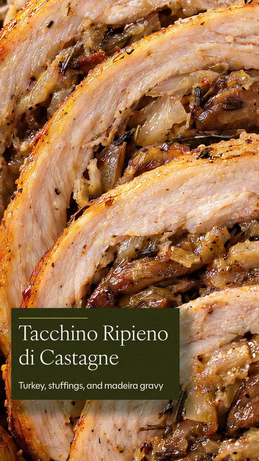 Christmas dish: Tacchino ripieno di castagne