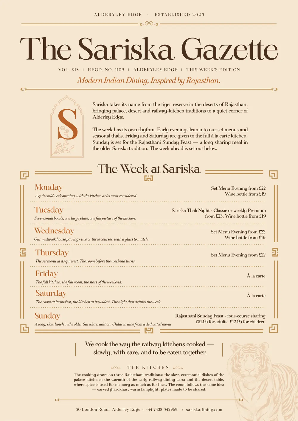 Sariska: The Sariska Gazette, weekly notice board