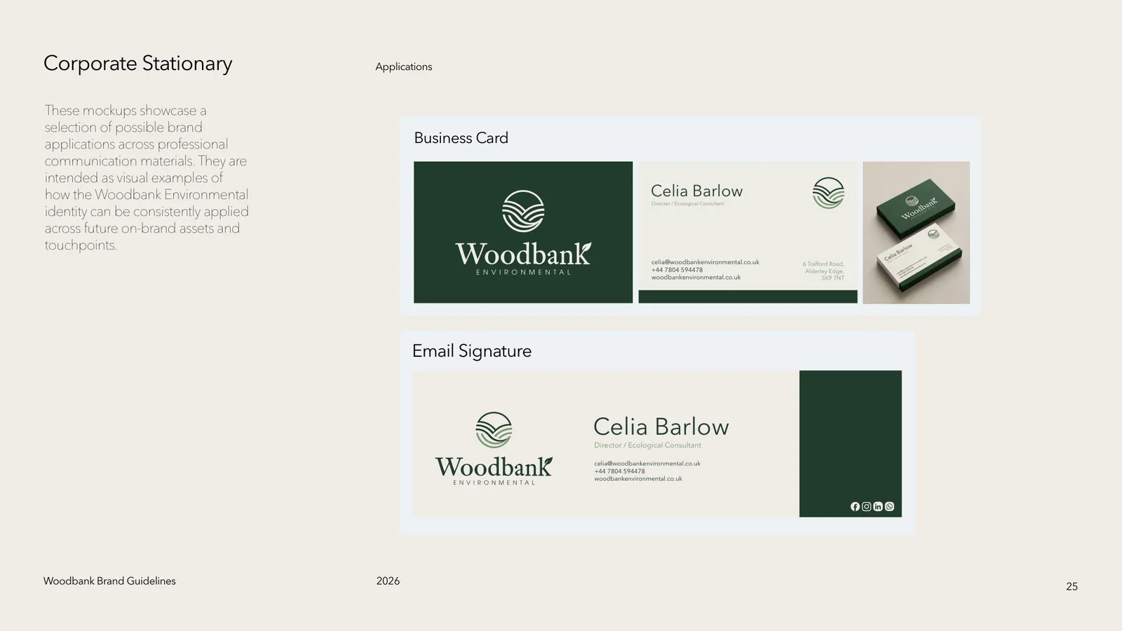 Stationery and email signature