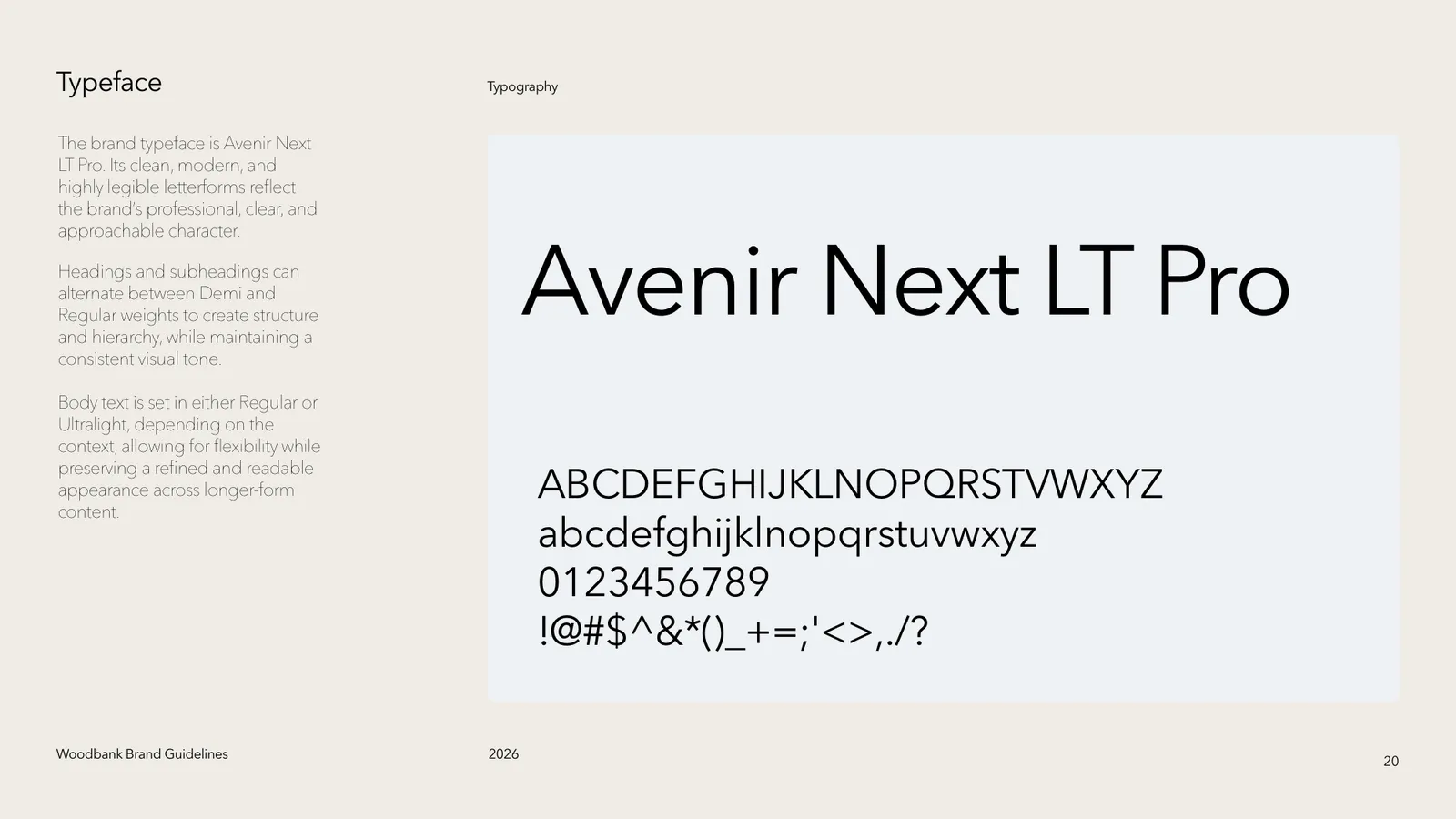 Typeface: Avenir Next